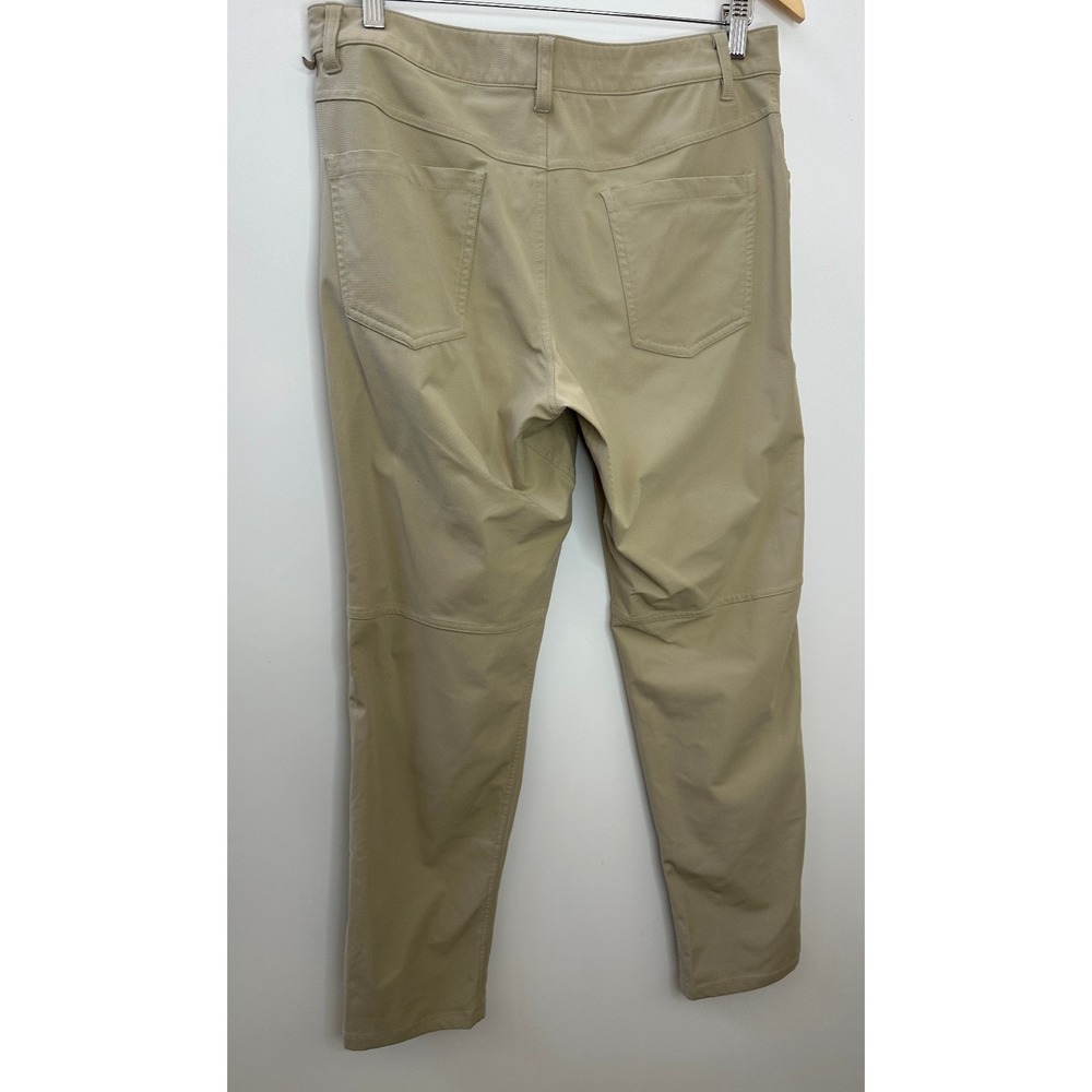 Lululemon 5 Pocket ABC Warpstreme Pants Classic Mens Size 32 x 31 Beige Tan - Picture 8 of 9